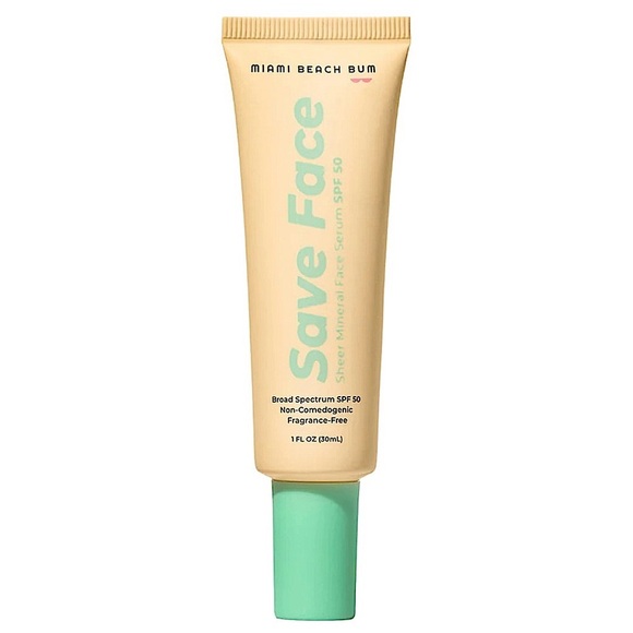 Miami Beach Bum Save Face Sheer Mineral Daily Sunscreen Serum 1oz - Picture 1 of 5